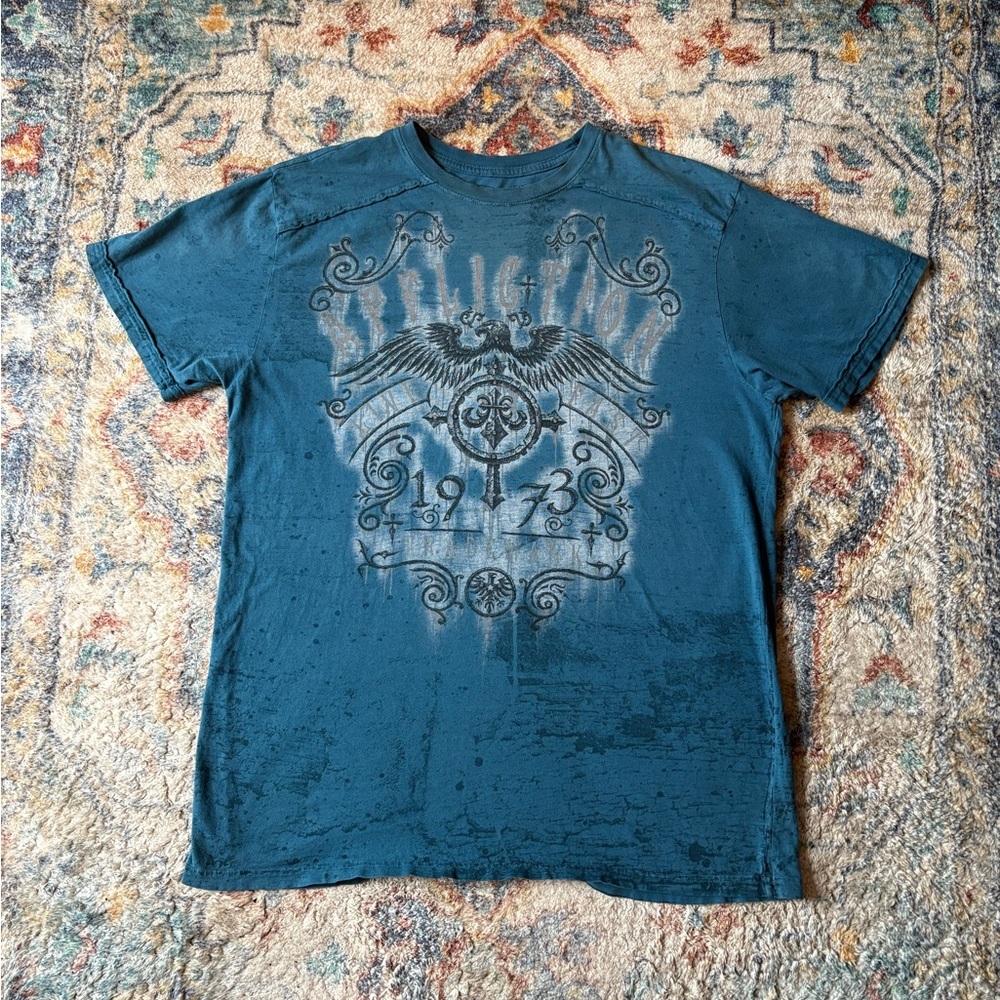 Vintage Y2K Affliction Logos T-shirt Size XL
